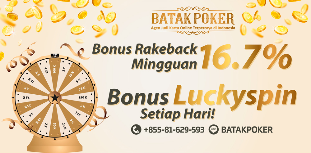 Bonus Rakeback Mingguan Bonus Lucky Spin